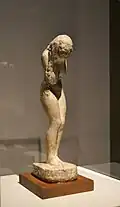 Nu dempeus melangiós (Nu debout mélancolique), c. 1910–14, chalk, 26'5 x 6'5 x 9'5 cm, Institut Valencià d'art Modern