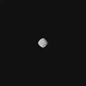 Asteroid Bennu from 330 km (210 mi) away (29 October 2018)
