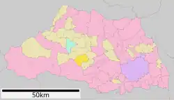 Location of Ogose in Saitama Prefecture