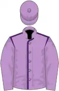 Mauve, purple seams on body