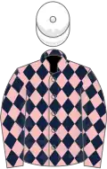 PINK, DarkBlue diamonds, Pink sleeves and DarkBlue diamonds, White cap