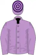 Mauve, purple hooped cap