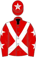 Red, White cross belts, Red sleeves, White stars, Red cap, White star