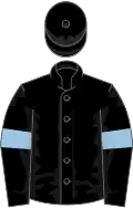 Black, light blue armlets