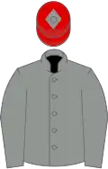 Grey, red cap, grey diamond