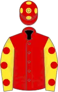 Red, Yellow sleeves, Red spots, Red cap, Yellow spots