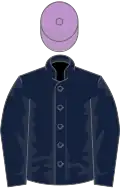 Dark blue, mauve cap