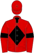 Red, black diamond and armlets