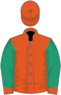 Flame, emerald green sleeves, flame cuffs