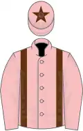 Pink, brown braces and star on cap