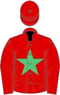 Red, emerald green star