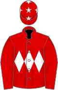 Red, white triple diamond, stars on cap