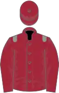 Maroon, grey epaulets