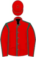 Red, dark green seams, red cap