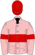 Pink, red hoop, armlets and cap