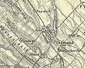 The map of Pázmánd from the 3rd Military Mapping Survey of Austria Empire.