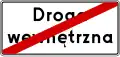 D-47 "end of non-public road"