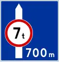 F-5 "advance warning of prohibition" (e.g. weight)