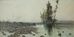 Paesaggio paludoso. 1903. Oil on canvas, 36 x 75 cm, private collection.