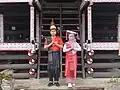 The traditional Simalungun Batak fabric is called hiou, the head covering for men is called gotong, the head covering for women is called bulang, while the fabric worn around the waist or side cloth is called surisuri.