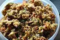 Onion and green leaf pakoras