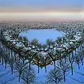 Perreault, Wilf- Heart in the Park, acrylic on canvas, 72 in × 72+1⁄2 in (1,830 mm × 1,840 mm), 2009
