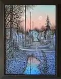 Perreault, Wilf- College Ave, acrylic on canvas, 28 in × 21 in (710 mm × 530 mm), 2010