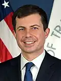 Secretary of Transportation Pete Buttigieg from Michigan (2021–2025)(did not receive vetting materials)