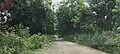 The original road that leads to the air base from State Highway 2.