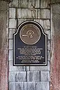 Plaque at the front of the Pickett House