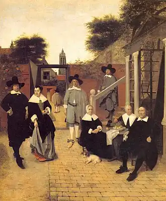 Group portrait of an unknown family or company c. 1650 – c. 1665