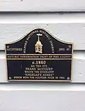 Historical sign at location where Frank McCourt wrote Angelas's Ashes