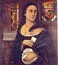 Policarpa Salavarrieta portrait by Mercedes Delgado Mallarino