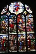 Stained glass inside the Cathédrale Saint-Maclou de Pontoise