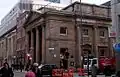 The Portico Library, on the corner of Charlotte Street
