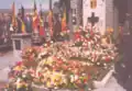 The flowers at the monument
