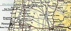 Kfar Yedidia (Yedidya) 1945 1:250,000