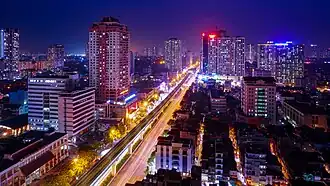 Skyline of Hà Đông overnight.