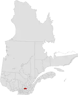 Location of Nicolet-Yamaska