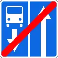 5.10.2 End of the road with a lane for fixed-route vehicles