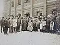Rabinder Nath Tagore with Sikhs in Shanghai, 1924