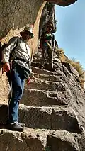 The rock cut steps