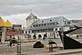 Rakvere central square with market building