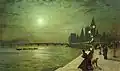 Reflections on the Thames, 1880.