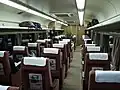 1+1+1 layout "Legato Seat", JR West 14 series [ja] Akatsuki.