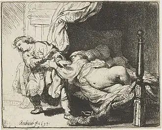 Image 45Joseph and Potiphar's Wife, by Rembrandt (edited by Crisco 1492) (from Wikipedia:Featured pictures/Artwork/Others)
