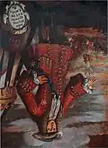 A painted portrait of King Phillip V of Spain exhibited upside down in the Museum of Almodí