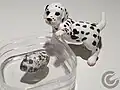 Ribbeck Meteorite with atypical coloration, Individual (Dalmatian Stone, Sample F69) with Dalmatian Model