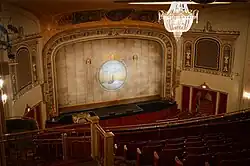 The Riviera's painted fire curtain.