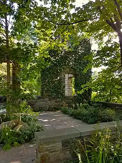 Portion of ruin and garden.